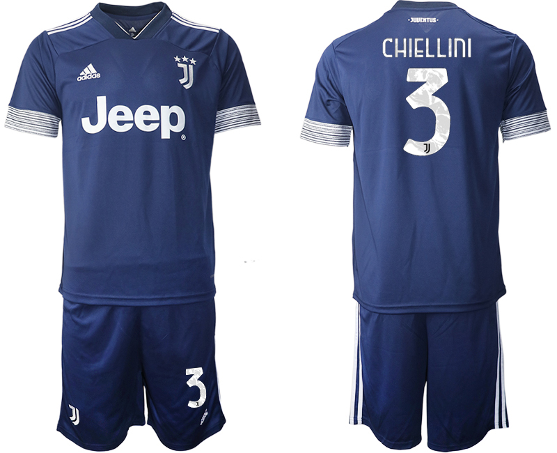 Men 2020-2021 club Juventus away #3 blue Soccer Jerseys